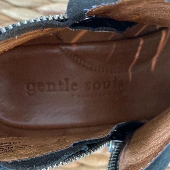 Kenneth Cole Gentle Souls Bailey Black Leather Cut Out Bootie Grunge Streetwear - Picture 11 of 14